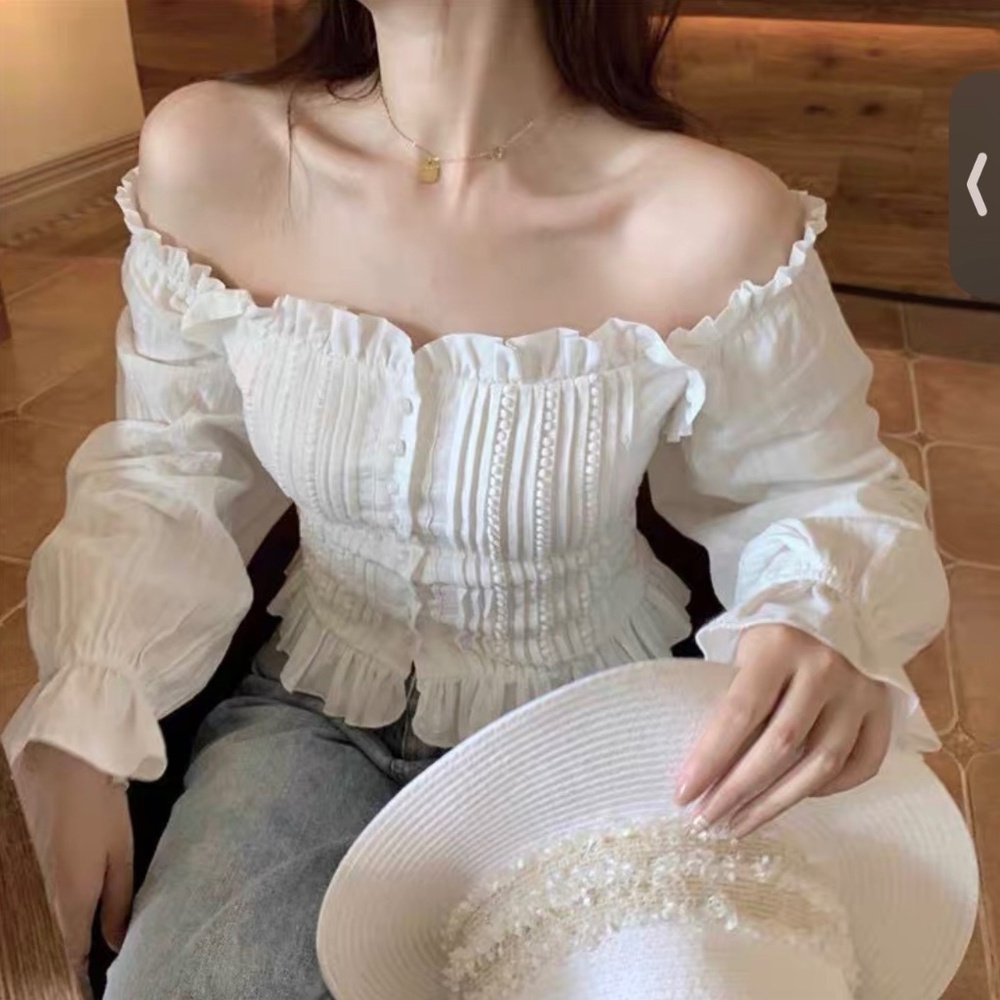 Off-Shoulder Ruffle Corset Top
